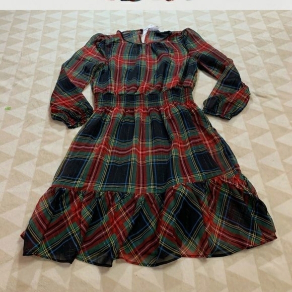 J.CREW Cinched-waist dress in Stewart tartan - Picture 2 of 2
